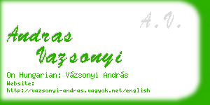 andras vazsonyi business card
