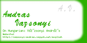 andras vazsonyi business card